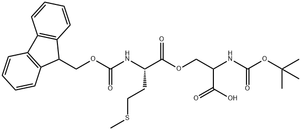 L-Methionine, N-[(9H-fluoren-9-ylmethoxy)carbonyl]-, 2-carboxy-2-[[(1,1-dimethylethoxy)carbonyl]amino]ethyl ester