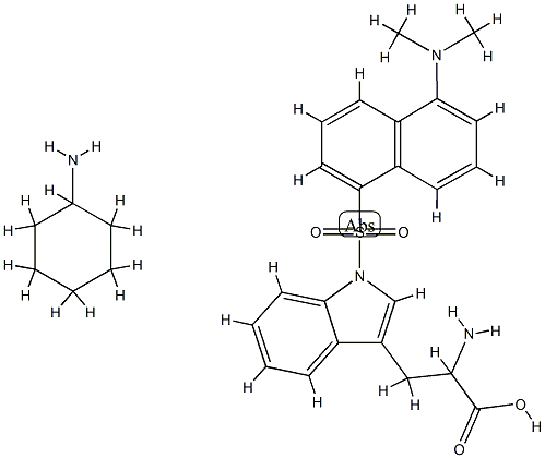 1-[[5-(dimethylamino)-1-naphthyl]sulphonyl]-DL-tryptophan, compound with cyclohexylamine (1:1)