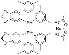 DIACETATO{(R)-(+)-5,5'-双[二(3,5-二甲苯基)膦]-4,4'-双- 1,3 -苯并二氧杂环戊烯}钌(II)