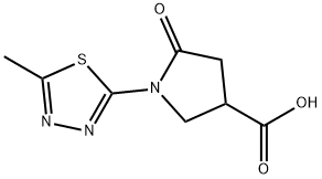 3-Pyrrolidinecarboxylic acid, 1-(5-methyl-1,3,4-thiadiazol-2-yl)-5-oxo-