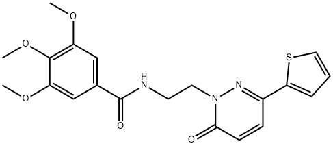 3,4,5-trimethoxy-N-[2-(6-oxo-3-thiophen-2-ylpyridazin-1-yl)ethyl]benzamide