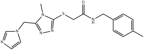 Acetamide, 2-[[5-(1H-imidazol-1-ylmethyl)-4-methyl-4H-1,2,4-triazol-3-yl]thio]-N-[(4-methylphenyl)methyl]-