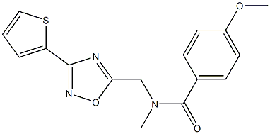 4-methoxy-N-methyl-N-[(3-thiophen-2-yl-1,2,4-oxadiazol-5-yl)methyl]benzamide