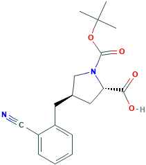 (2S,4R)-1-(tert-butoxycarbonyl)-4-(2-cyanobenzyl)pyrrolidine-2-carboxylic acid