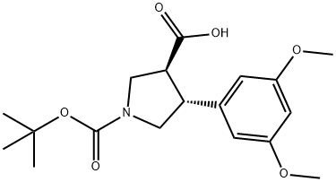 反式-1-(叔丁氧羰基)-4-(3,5-二甲氧基苯基)吡咯烷-3-羧酸