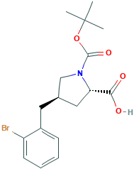 (2S,4R)-4-(2-broMobenzyl)-1-(tert-butoxycarbonyl)pyrrolidine-2-carboxylic acid