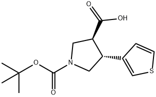 (3S,4R)-1-[(2-methylpropan-2-yl)oxycarbonyl]-4-thiophen-3-ylpyrrolidine-3-carboxylic acid