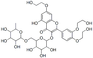 2-[3,4-bis(2-hydroxyethoxy)phenyl]-5-hydroxy-7-(2-hydroxyethoxy)-3-[3,4,5-trihydroxy-6-[(3,4,5-trihydroxy-6-methyl-oxan-2-yl)oxymethyl]oxan-2-yl]oxy-chromen-4-one