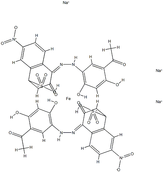 trisodium bis[4-[(5-acetyl-2,4-dihydroxyphenyl)azo]-3-hydroxy-7-nitronaphthalene-1-sulphonato(3-)]ferrate(3-)