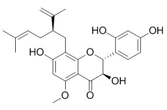 (2R,3R)-2-(2,4-dihydroxyphenyl)-3,7-dihydroxy-8-[5-hydroxy-5-methyl-2-(prop-1-en-2-yl)hexyl]-5-methoxy-2,3-dihydro-4H-chromen-4-one