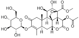 Picras-3-en-21-oic acid, 15-(acetyloxy)-13,20-epoxy-3-(β-D-glucopyranosyloxy)-11,12-dihydroxy-2,16-dioxo-, methyl ester, (11β,12α,15β)-