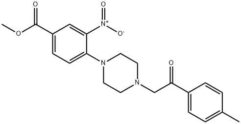 Benzoic acid, 4-[4-[2-(4-methylphenyl)-2-oxoethyl]-1-piperazinyl]-3-nitro-, methyl ester