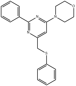 4-{2-phenyl-6-[(phenylsulfanyl)methyl]pyrimidin-4-yl}morpholine