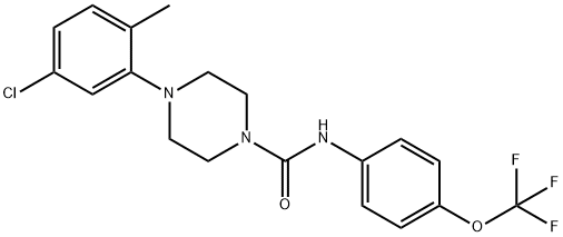 (4-(5-CHLORO-2-METHYLPHENYL)PIPERAZINYL)-N-(4-(TRIFLUOROMETHOXY)PHENYL)FORMAMIDE