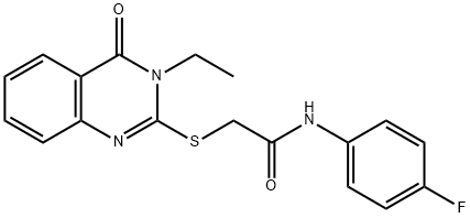 2-[(3-ETHYL-4-OXO-3,4-DIHYDRO-2-QUINAZOLINYL)SULFANYL]-N-(4-FLUOROPHENYL)ACETAMIDE