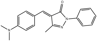 3H-Pyrazol-3-one, 4-[[4-(dimethylamino)phenyl]methylene]-2,4-dihydro-5-methyl-2-phenyl-, (E)- (9CI)