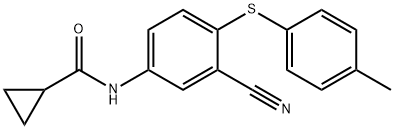 N-(3-CYANO-4-[(4-METHYLPHENYL)SULFANYL]PHENYL)CYCLOPROPANECARBOXAMIDE