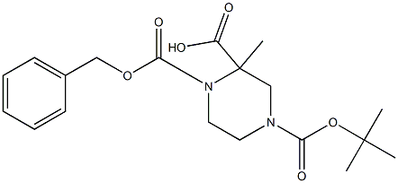 1-((benzyloxy)carbonyl)-4-(tert-butoxycarbonyl)-2-methylpiperazine-2-carboxylic acid