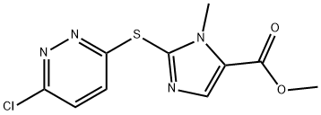 METHYL 2-[(6-CHLORO-3-PYRIDAZINYL)SULFANYL]-1-METHYL-1H-IMIDAZOLE-5-CARBOXYLATE