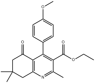 ETHYL 4-(4-METHOXYPHENYL)-2,7,7-TRIMETHYL-5-OXO-5,6,7,8-TETRAHYDRO-3-QUINOLINECARBOXYLATE