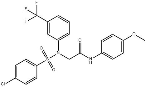 2-[[(4-CHLOROPHENYL)SULFONYL]-3-(TRIFLUOROMETHYL)ANILINO]-N-(4-METHOXYPHENYL)ACETAMIDE