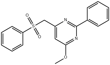 (6-METHOXY-2-PHENYL-4-PYRIMIDINYL)METHYL PHENYL SULFONE