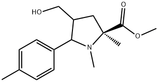 METHYL 4-(HYDROXYMETHYL)-1,2-DIMETHYL-5-(4-METHYLPHENYL)-2-PYRROLIDINECARBOXYLATE