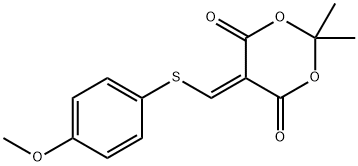 5-([(4-METHOXYPHENYL)SULFANYL]METHYLENE)-2,2-DIMETHYL-1,3-DIOXANE-4,6-DIONE