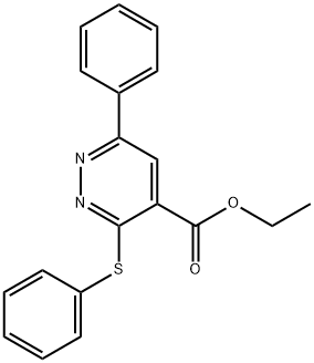 ETHYL 6-PHENYL-3-(PHENYLSULFANYL)-4-PYRIDAZINECARBOXYLATE
