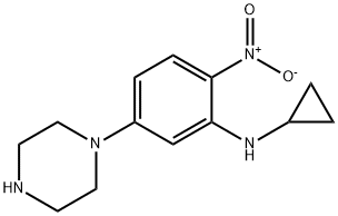 N-cyclopropyl-2-nitro-5-piperazin-1-yl-aniline