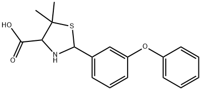 4-Thiazolidinecarboxylic acid, 5,5-dimethyl-2-(3-phenoxyphenyl)-