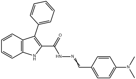 N'-([4-(DIMETHYLAMINO)PHENYL]METHYLENE)-3-PHENYL-1H-INDOLE-2-CARBOHYDRAZIDE