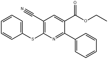 ethyl 5-cyano-2-phenyl-6-(phenylsulfanyl)pyridine-3-carboxylate