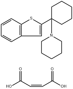 1-[1-(2-BENZO[B]THIENYL)CYCLOHEXYL]PIPERIDINE MALEATE