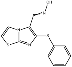 Imidazo[2,1-b]thiazole-5-carboxaldehyde, 6-(phenylthio)-, oxime