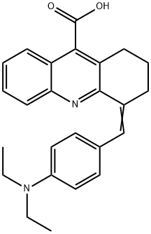 4-(4-DIETHYLAMINO-BENZYLIDENE)-1,2,3,4-TETRAHYDRO-ACRIDINE-9-CARBOXYLIC ACID