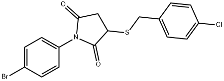 1-(4-bromophenyl)-3-{[(4-chlorophenyl)methyl]sulfanyl}pyrrolidine-2,5-dione