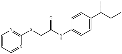 N-[4-(SEC-BUTYL)PHENYL]-2-(2-PYRIMIDINYLSULFANYL)ACETAMIDE