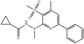 N'-METHYL-N'-[4-METHYL-3-(METHYLSULFONYL)-6-PHENYL-2-PYRIDINYL]CYCLOPROPANECARBOHYDRAZIDE