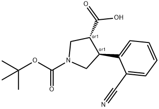 BOC-(TRANS)-4-(2-CYANO-PHENYL)-PYRROLIDINE-3-CARBOXYLIC ACID