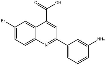 4-quinolinecarboxylic acid, 2-(3-aminophenyl)-6-bromo-