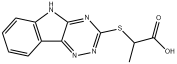 Propanoic acid, 2-(5H-1,2,4-triazino[5,6-b]indol-3-ylthio)-