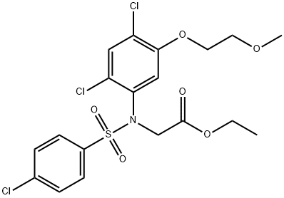 ethyl 2-{N-[2,4-dichloro-5-(2-methoxyethoxy)phenyl]4-chlorobenzenesulfonamido}acetate