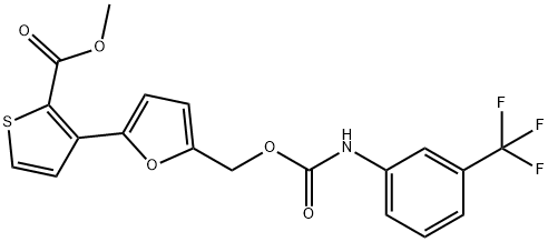 methyl 3-{5-[({[3-(trifluoromethyl)phenyl]carbamoyl}oxy)methyl]furan-2-yl}thiophene-2-carboxylate