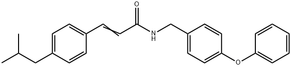 (2E)-3-[4-(2-methylpropyl)phenyl]-N-[(4-phenoxyphenyl)methyl]prop-2-enamide