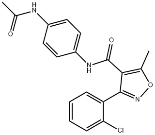 N-(4-((3-(2-CHLOROPHENYL)-5-METHYLISOXAZOL-4-YL)CARBONYLAMINO)PHENYL)ETHANAMIDE