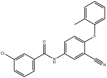 3-CHLORO-N-(3-CYANO-4-[(2-METHYLPHENYL)SULFANYL]PHENYL)BENZENECARBOXAMIDE