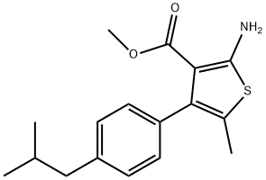 2-AMINO-4-(4-ISOBUTYL-PHENYL)-5-METHYL-THIOPHENE-3-CARBOXYLIC ACID METHYL ESTER