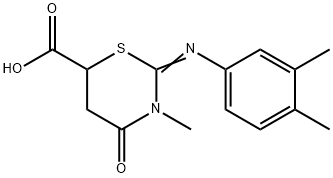 2-(3,4-DIMETHYL-PHENYLIMINO)-3-METHYL-4-OXO-[1,3]THIAZINANE-6-CARBOXYLIC ACID