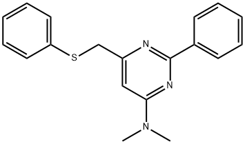 N,N-dimethyl-2-phenyl-6-[(phenylsulfanyl)methyl]pyrimidin-4-amine